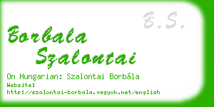 borbala szalontai business card